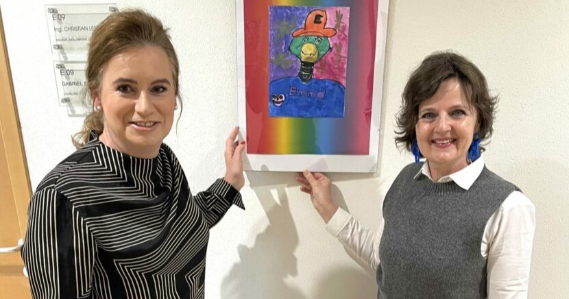 Kunstwerke der Sch&uuml;ler in Volksschule Goritschach ausgestellt